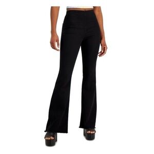 TINSELTOWN Womens Black size 11 Stretch Juniors' Pull-On Flare Jeans bla…